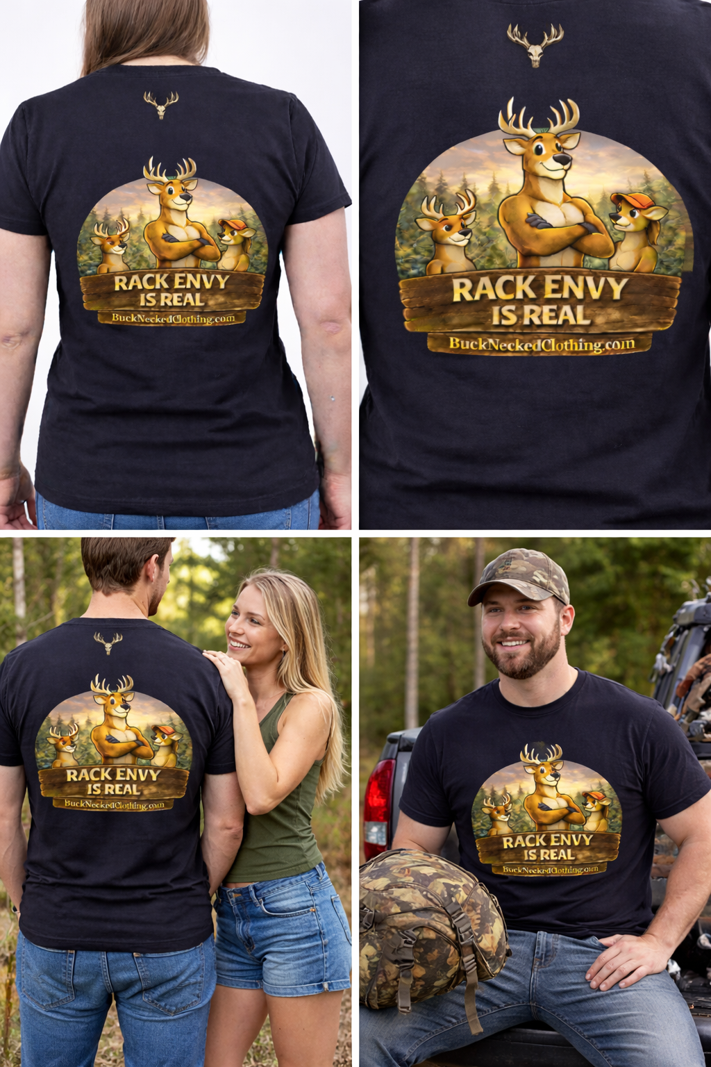 Built for the Rut whitetail hunting shirt design for deer camp